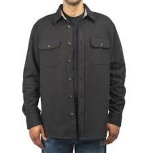 Jachs  Men's Brushed Twill Overshirt Size Large, Black     retail $129   NWT